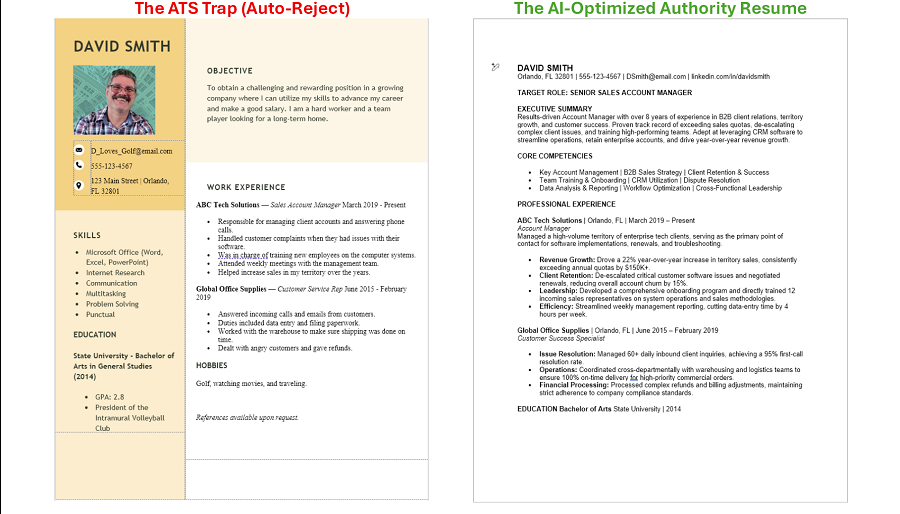 Resume Transformation Before and After
